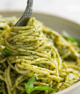 Juicy Pesto Spaghetti
